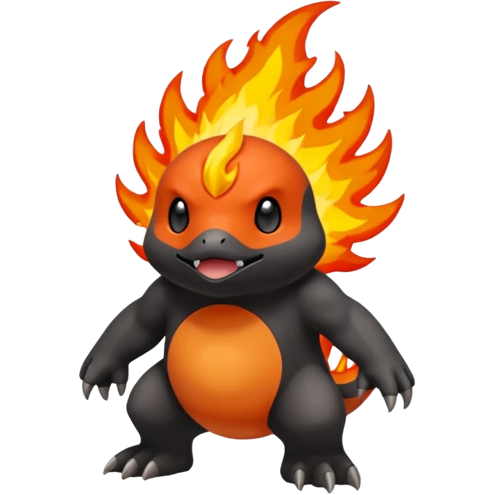 Coalossal-Pokémon, full body emoji