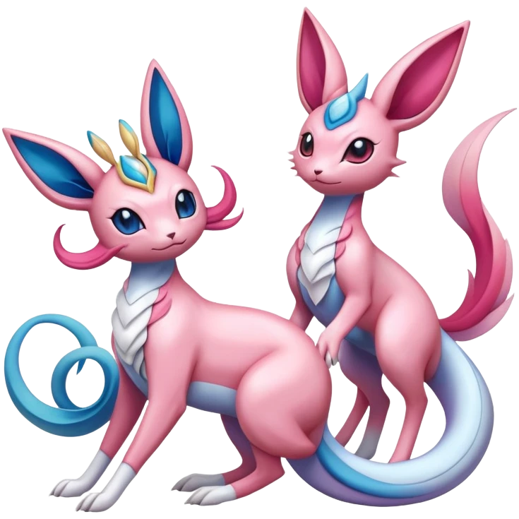 Sylveon-Milotic-Espeon-Pokémon-Fakémon-creature emoji