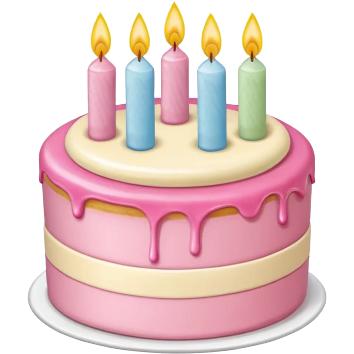 pastel de cumpleaños de 3 niveles con un moño rosa emoji