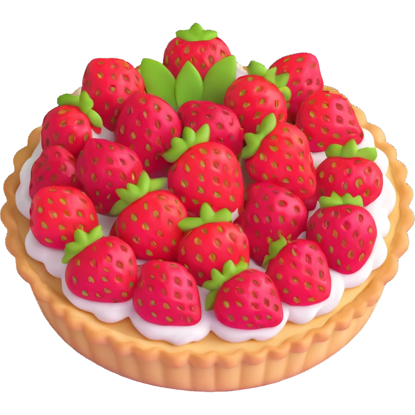 strawberry tart seen from above emoji