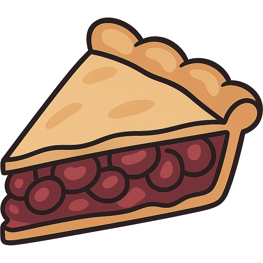 flat toon style slice of pie emoji
