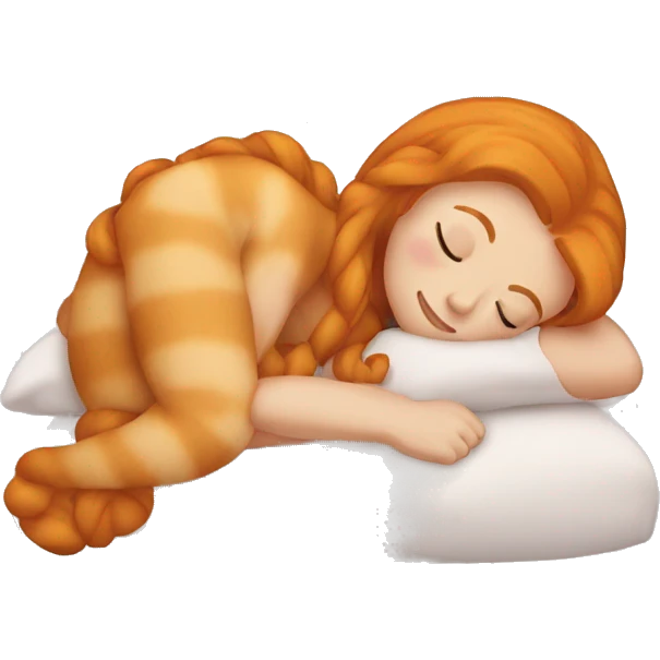 Ginger pretty girl sleepingemoji emoji