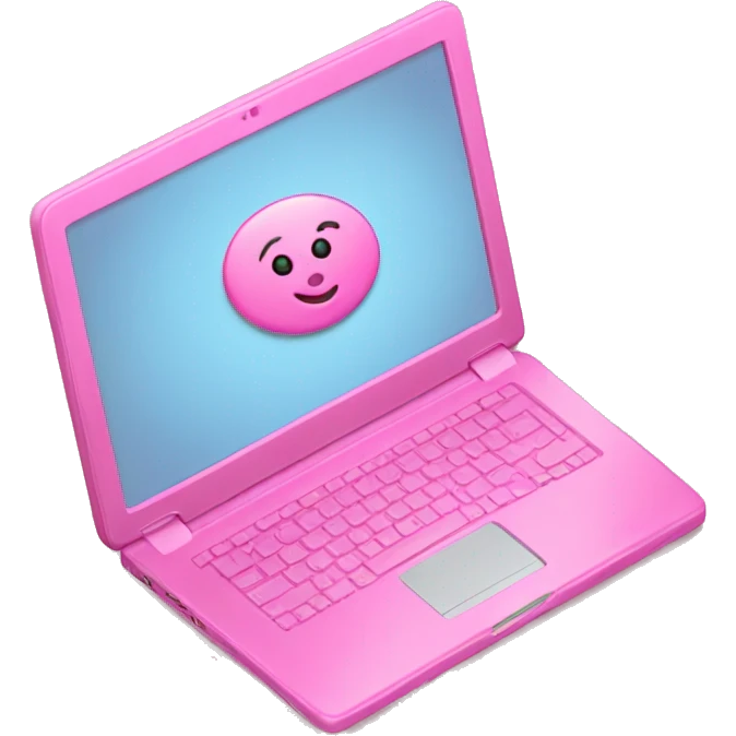 Pink laptop emoji