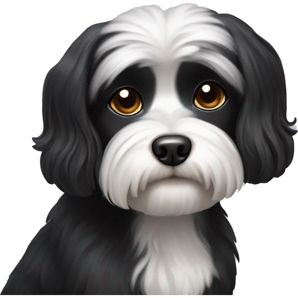 fully black Maltese dog emoji