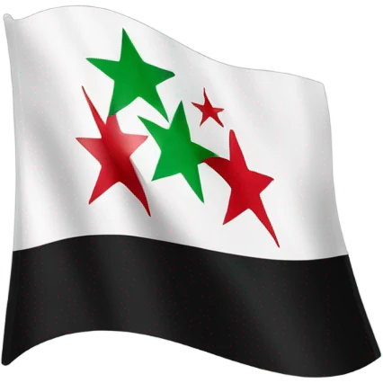 Free Syria flag iOS style emoji