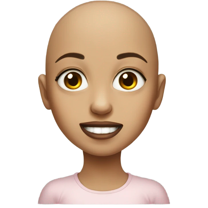 bald meme portrait of girl emoji