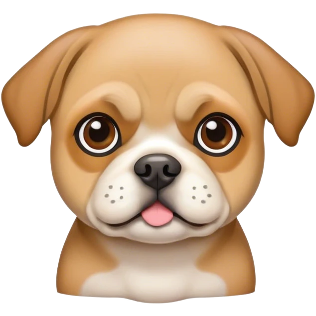 Pug beagle mix fawn color emoji