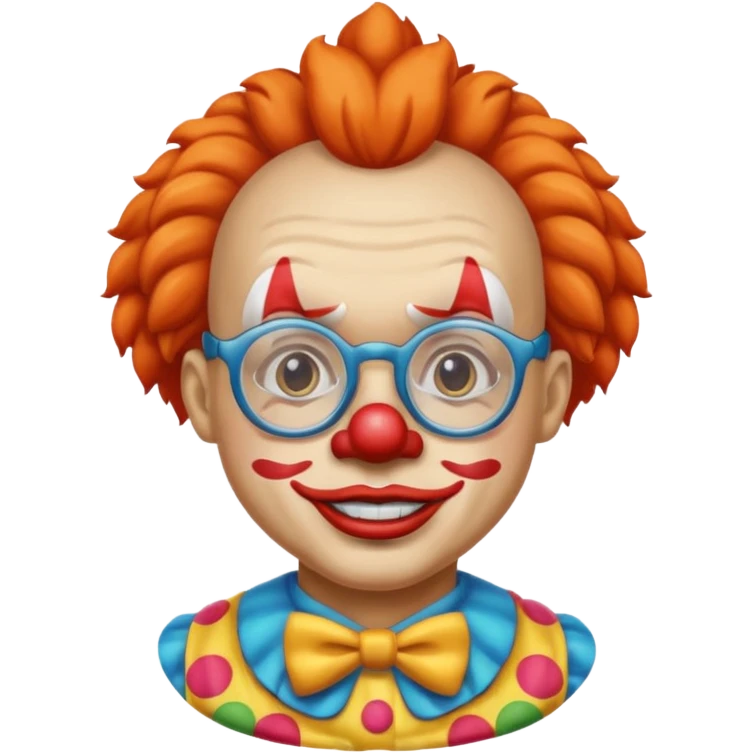 clown with eyeglass emoji
