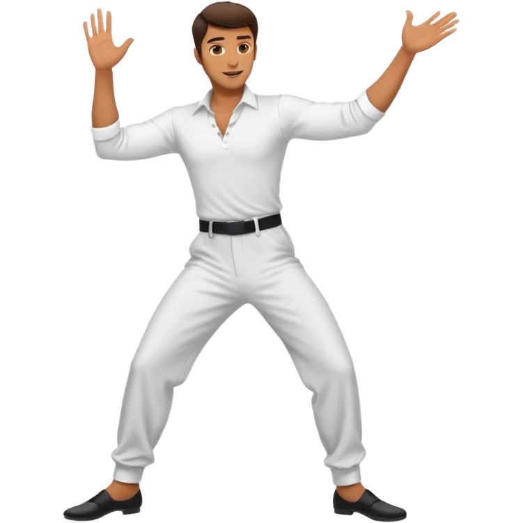 رجل وسيم ملامح عربية يرقص رقصة مون ووك emoji