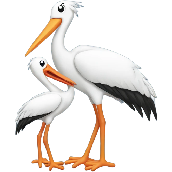 Stork Carrying baby emoji