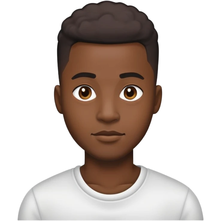 Back of black man’s head and shoulders with nice haircut emoji