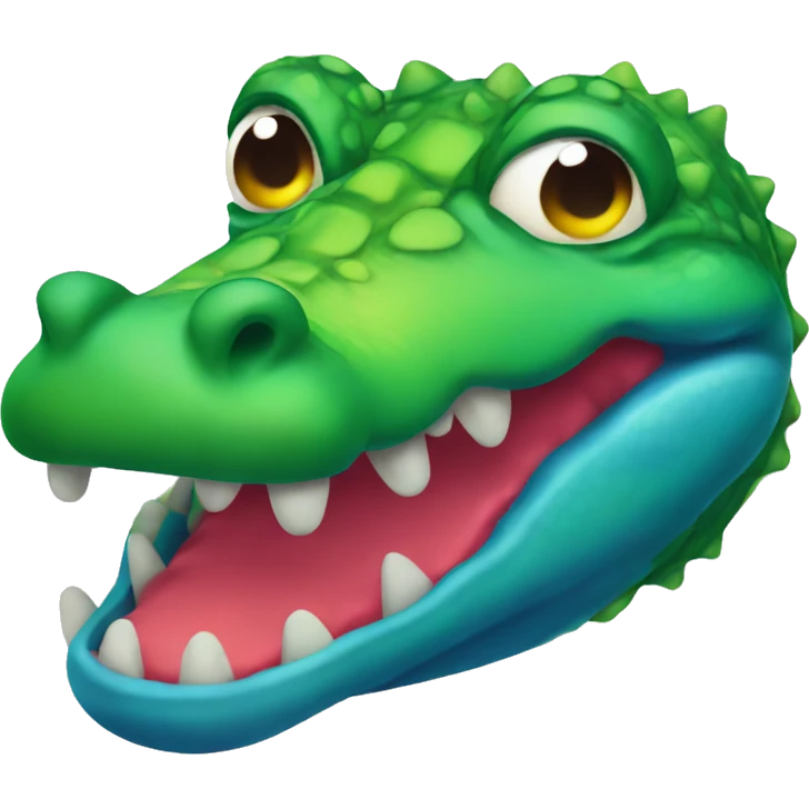 saturated colorful alligator  emoji