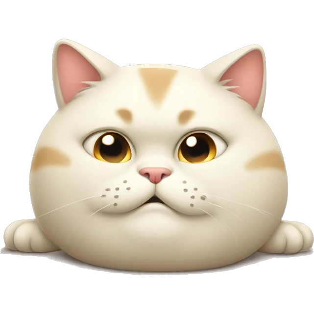 fat lazy cat emoji