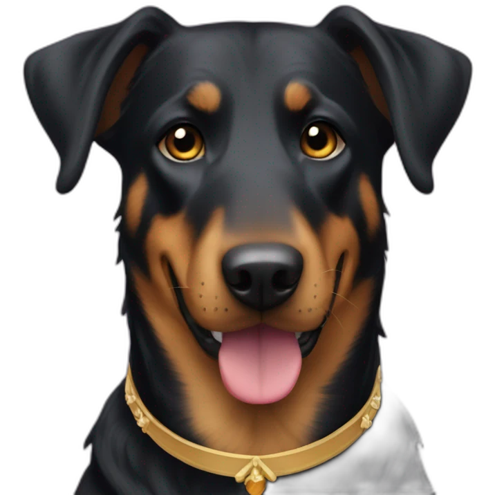 Beauceron dog princess emoji
