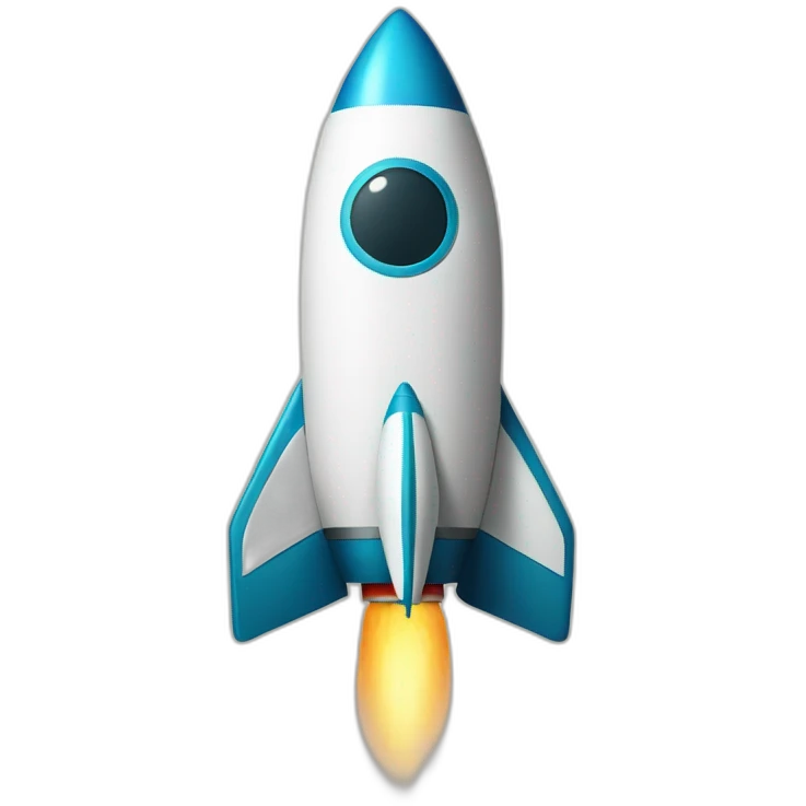 rocket with the letters "SHS" on the outside emoji