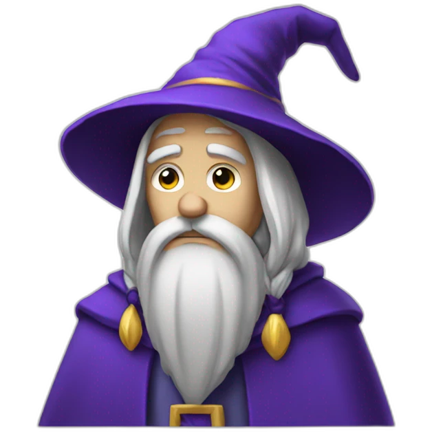 Sad wizard emoji