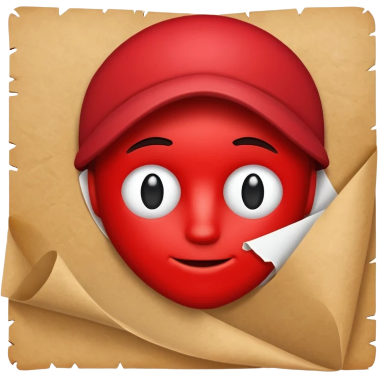 Pasta vermelha com papel emoji