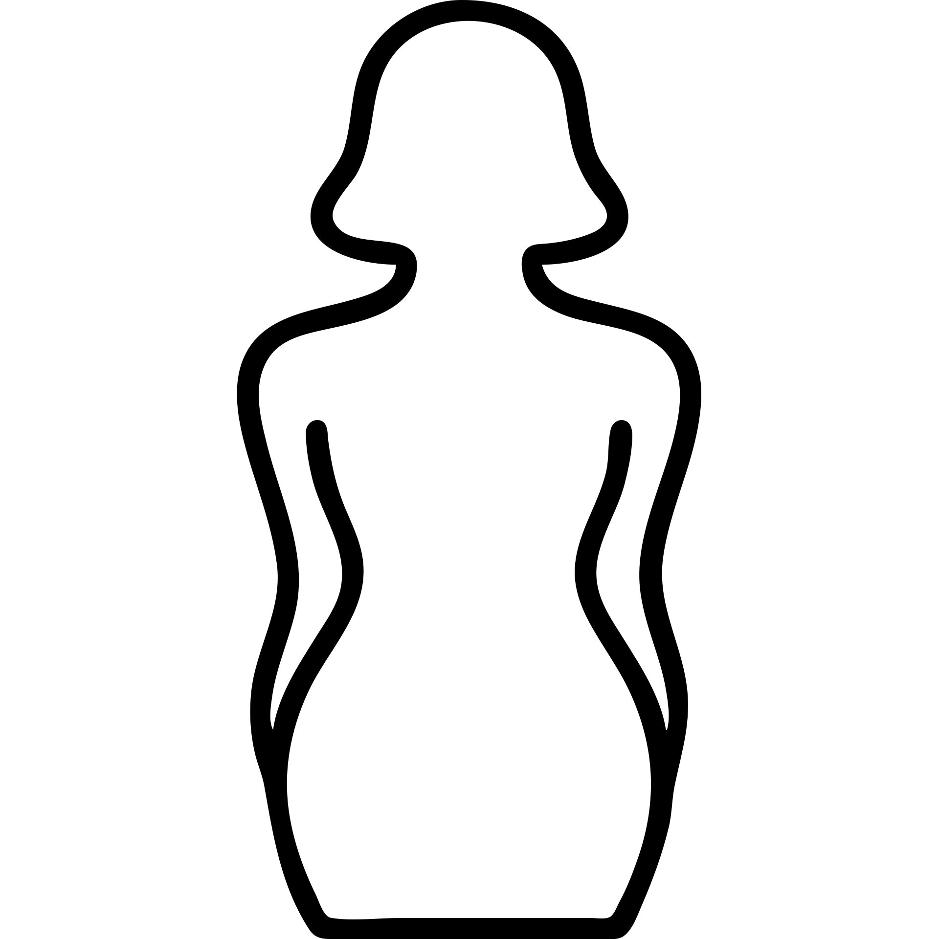 woman with a curvy silhouette, simple and elegant outlined icon emoji
