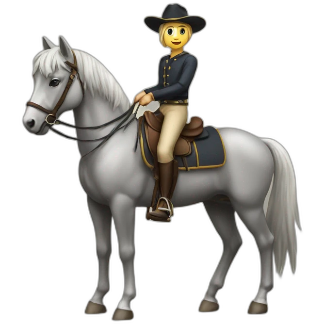 Chat sur cheval emoji