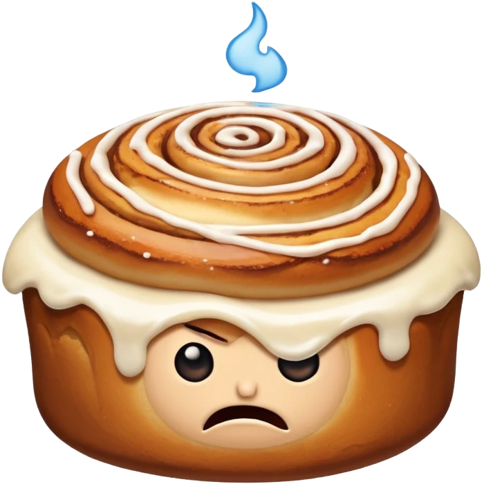 angry cinnamon roll emoji