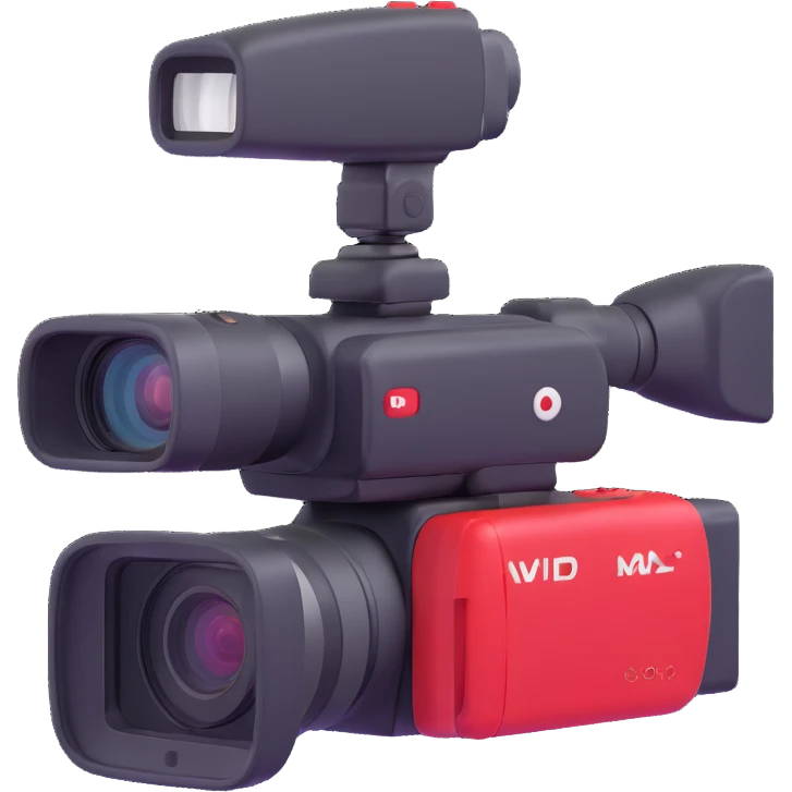 video camera icon with YouTube colors emoji