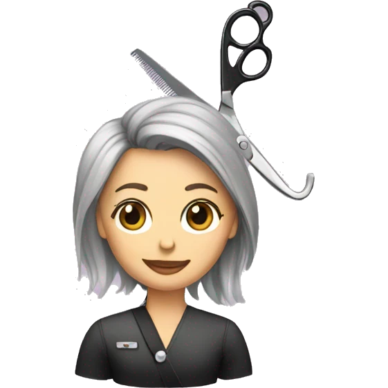 Hairstylist with scissors emoji