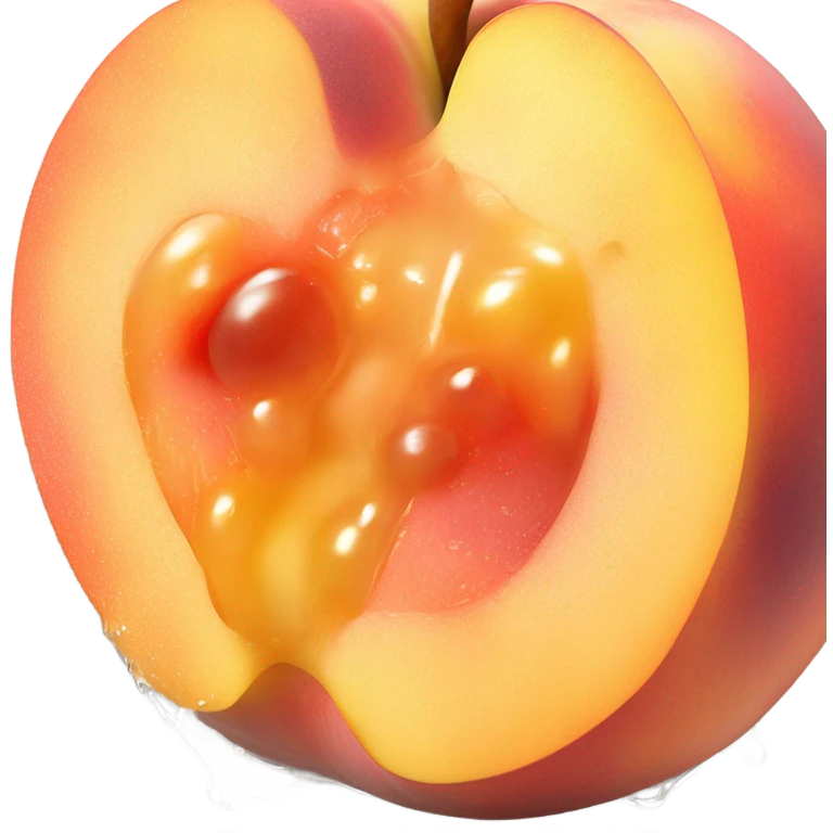 Taste a peach  emoji