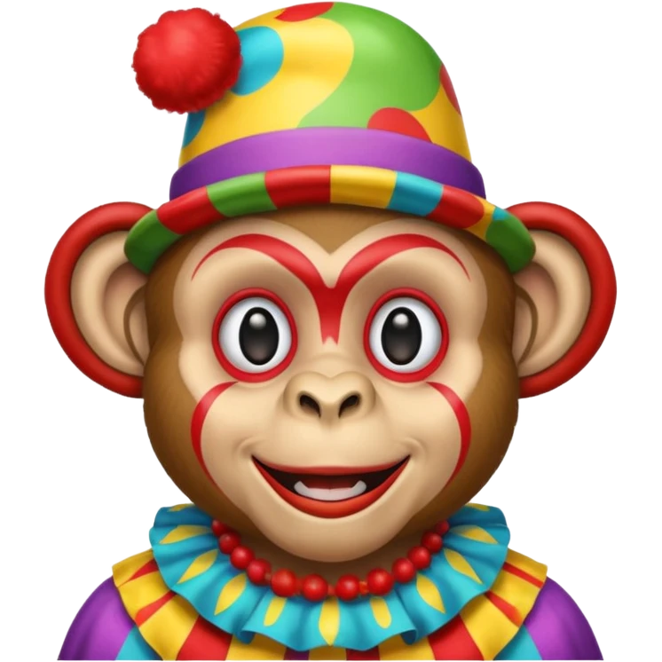 monkey clown emoji