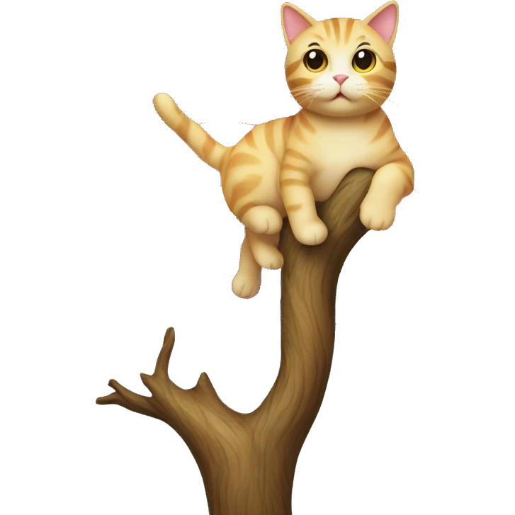 cat on a tree rainbow emoji