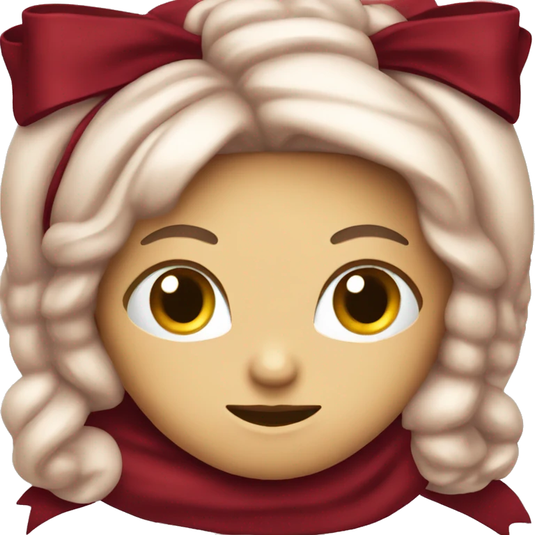 Dark velvet red bow emoji