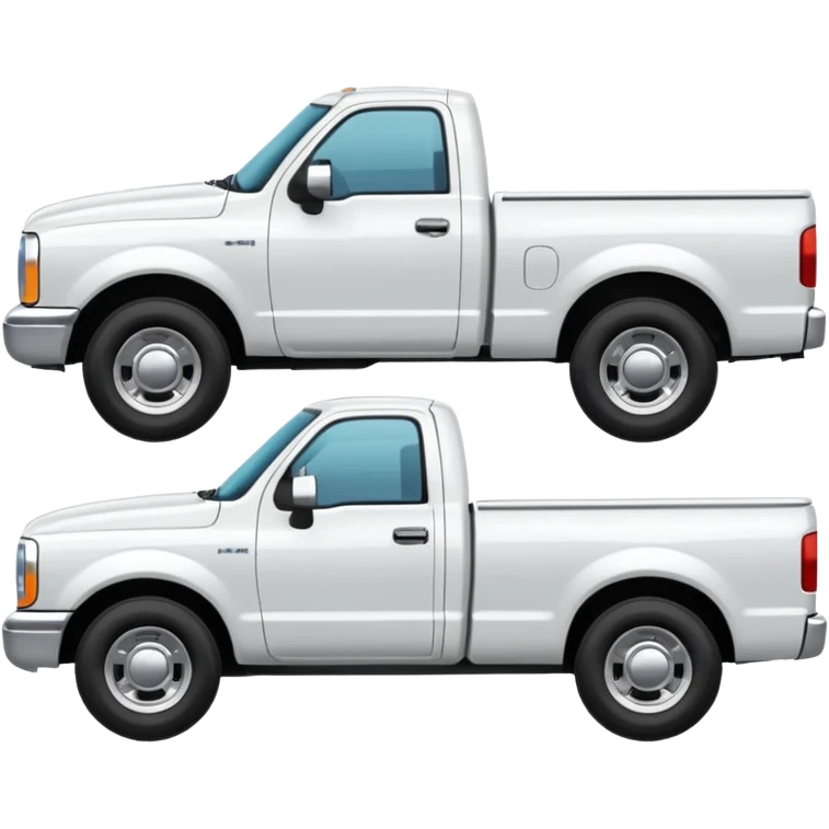 WHITE PICKUPTRUCK SIDE VIEW ELLISDON ON SIDE OF TRUCK emoji