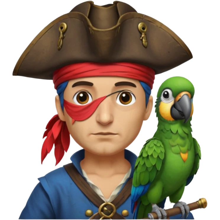 pirate and parrot emoji