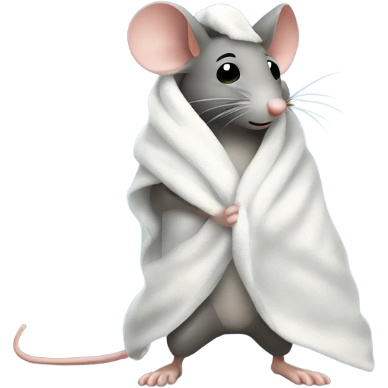 mouse in steam with a towel  emoji