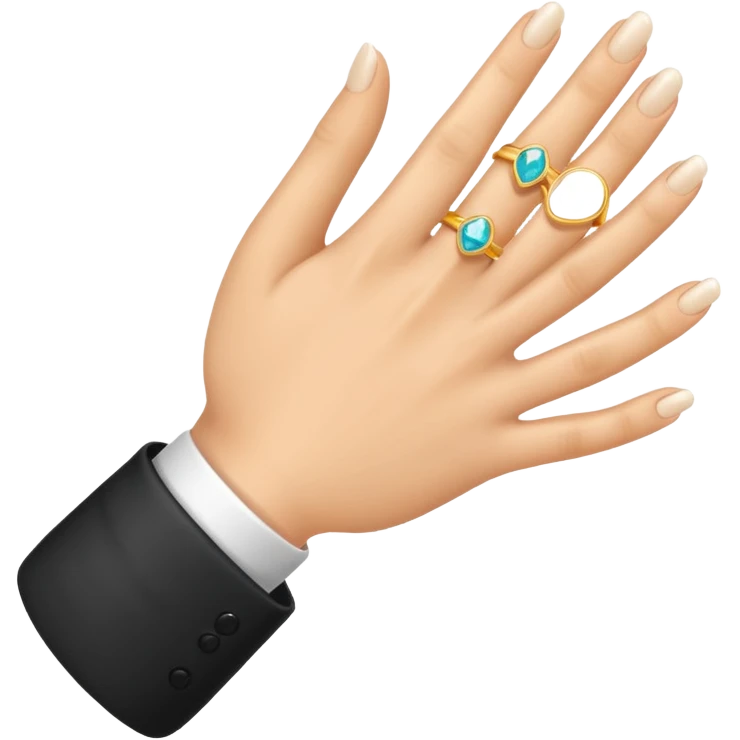 hand with wedding ring emoji