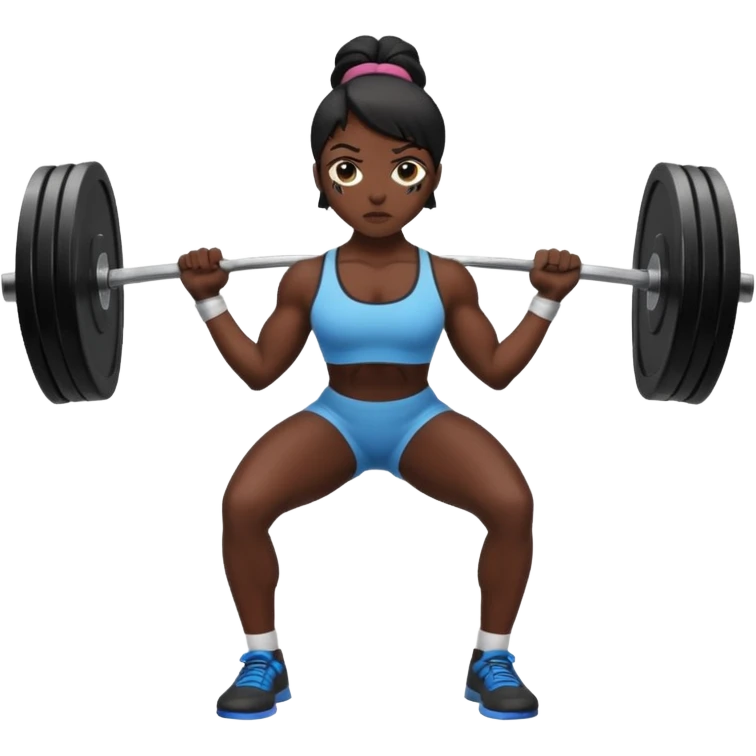 Deadlift woman black emoji