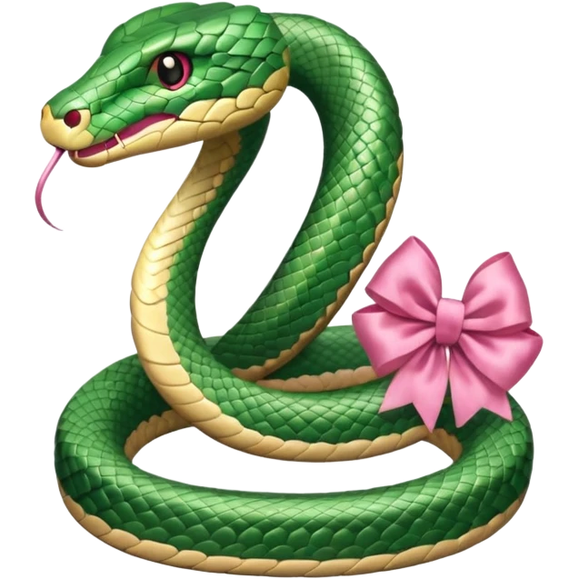 snake with pookie bow emoji