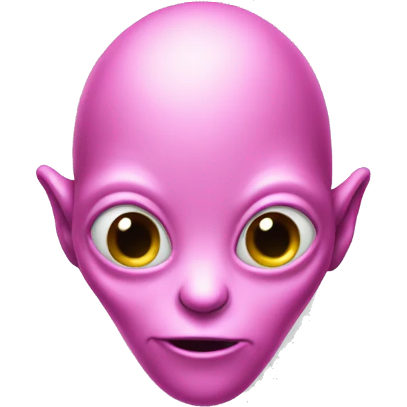 Pink alien emoji
