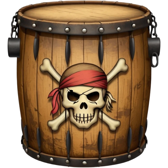 pirates stencile on drum emoji