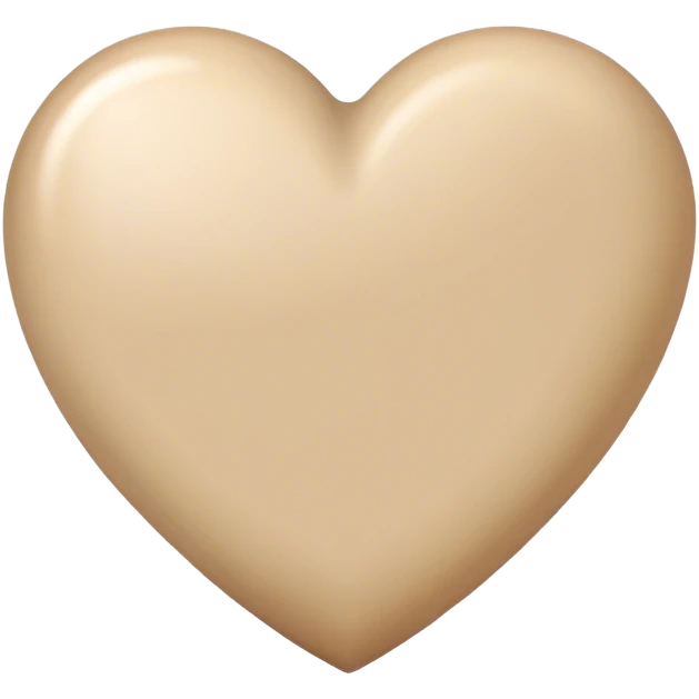 Beige heart emoji