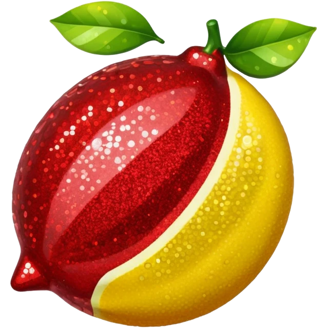 red glitter lemon emoji