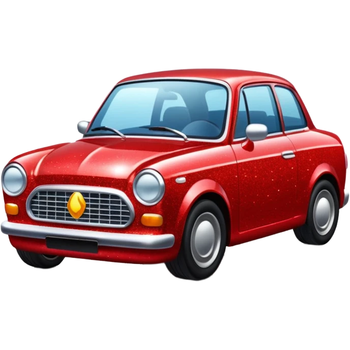 red glitter car emoji