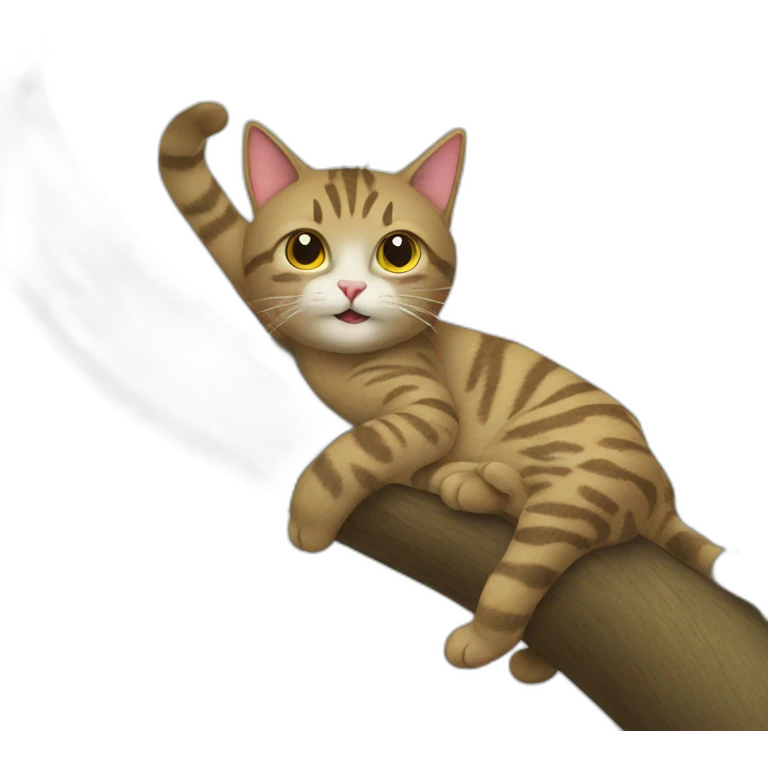 Cat on a tree emoji