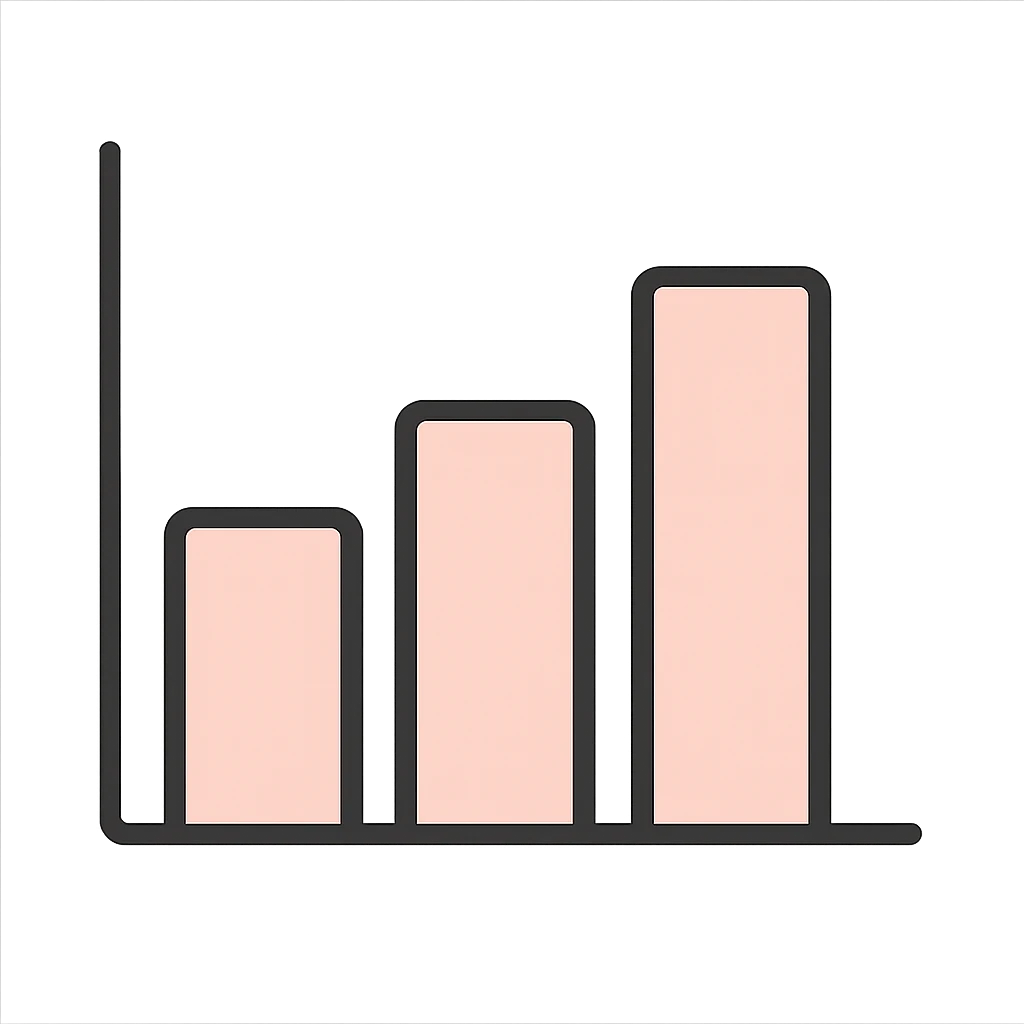 minimal pink bar diagram emoji
