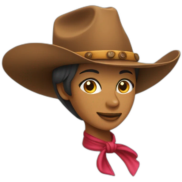 chapeau de cowboy femme  emoji
