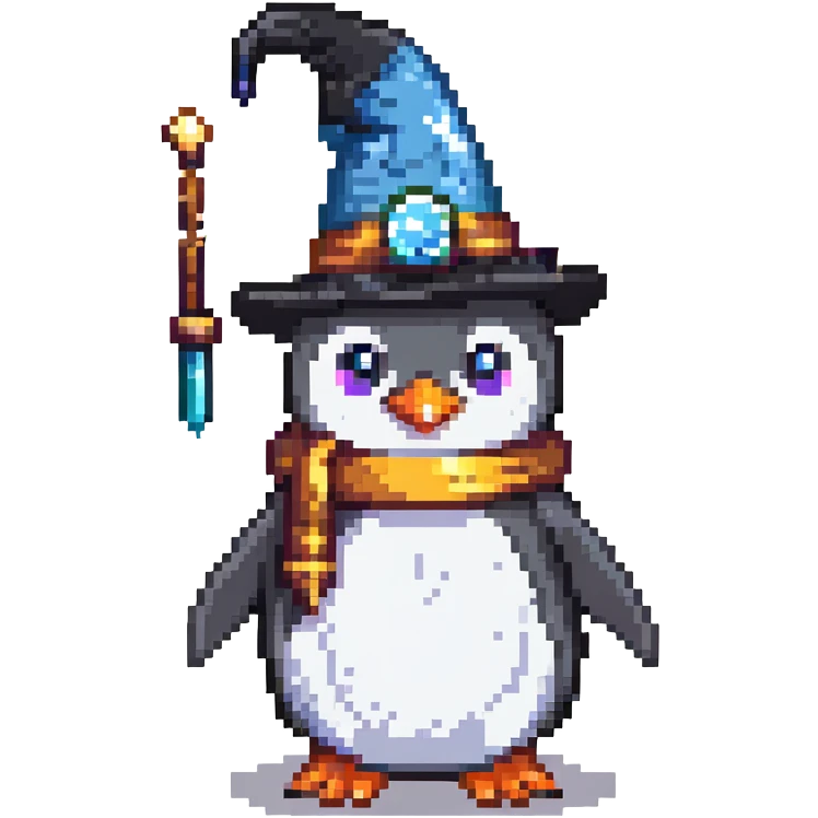 penguin wizard emoji