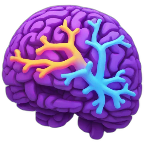Neon Brain Creation emoji