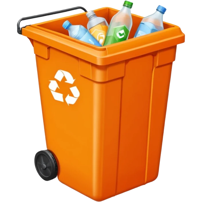orange recycle bin emoji