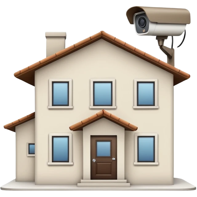 House with security camera emoji