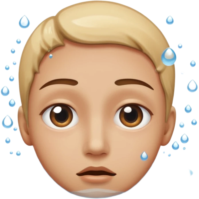 Tête qui se boit dans l’eau emoji