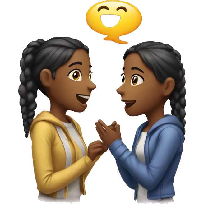 two girls gossiping  emoji